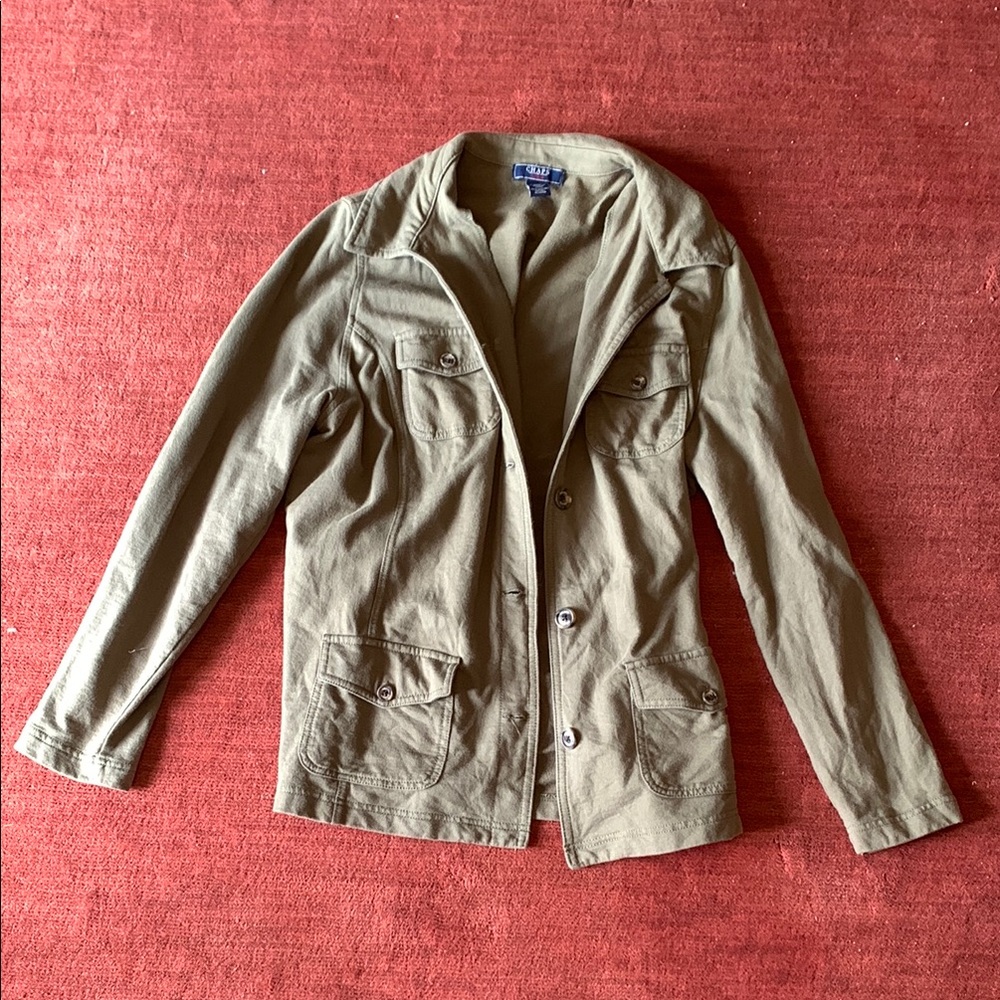 Olive Green Button-Up Jacket